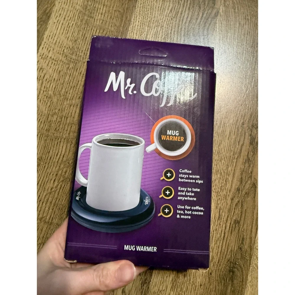 Mr. Coffee Mug Warmer Black Portable Beverage Heater for Coffee Tea Cocoa NEW